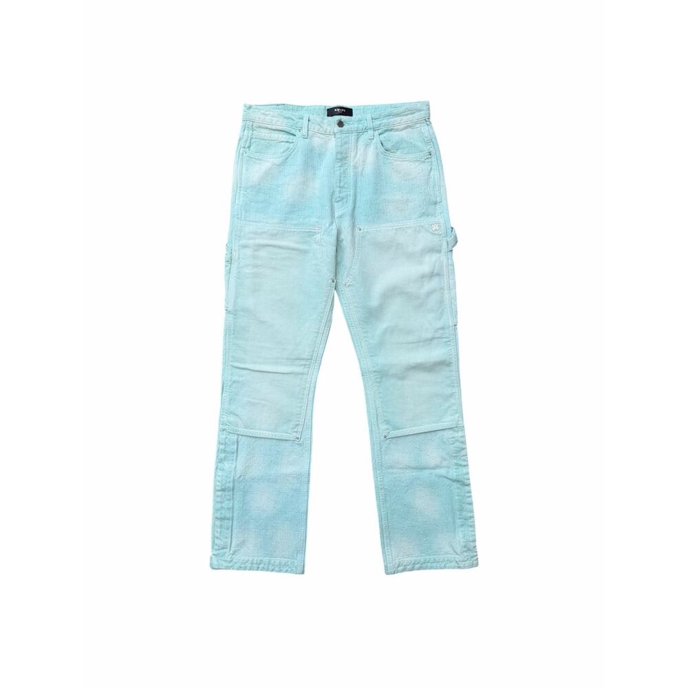 Size 34 - Amiri Jacquard Carpenter Aqua Blue Jeans